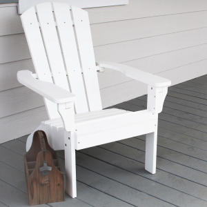 White Poly Resin Adirondack Chair