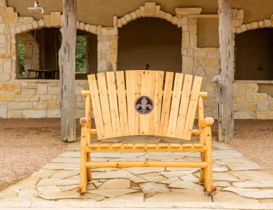 Aspen Fleur-de-lis Medallion Double Rocker