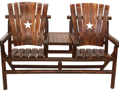 Char-Log Double Chair with Tray - For Pickup ONLY (Excluding Wholesale Orders)