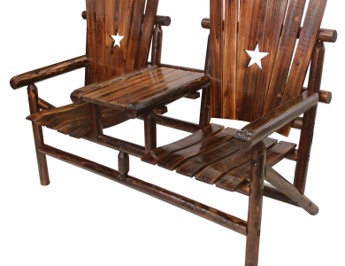 Char-Log Double Chair with Tray - For Pickup ONLY (Excluding Wholesale Orders)