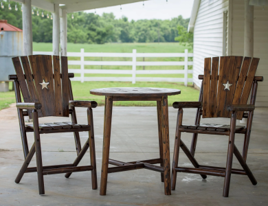 Char-Log Star Bar Arm Chair