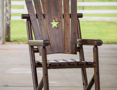 Char-Log Star Bar Arm Chair