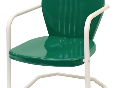 Dark Green Retro Metal Chair