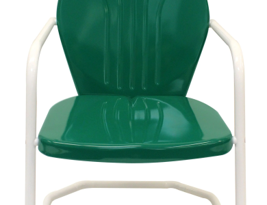 Dark Green Retro Metal Chair