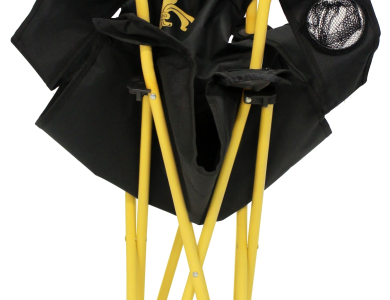 Fleur-de-lis Black Folding Lawn Chair