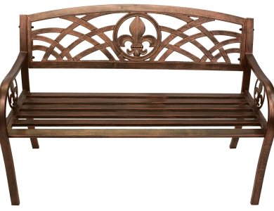 Fleur-de-lis Metal Bench