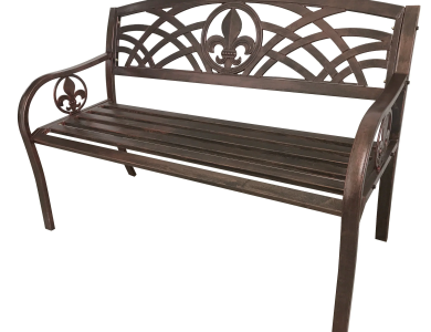 Fleur-de-lis Metal Bench