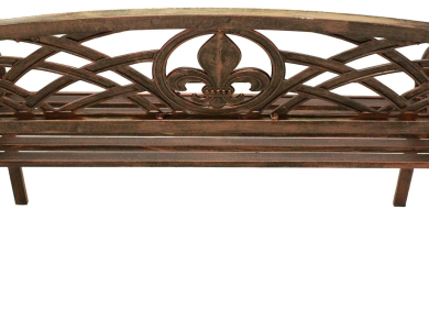 Fleur-de-lis Metal Bench