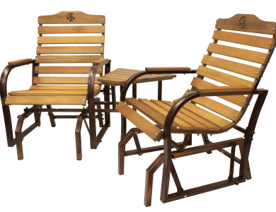 Iron Grove Fleur-de-lis Tête-à-tête Glider - For Pickup ONLY (Excluding Wholesale Orders)