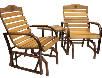 Iron Grove Fleur-de-lis Tête-à-tête Glider - For Pickup ONLY (Excluding Wholesale Orders)