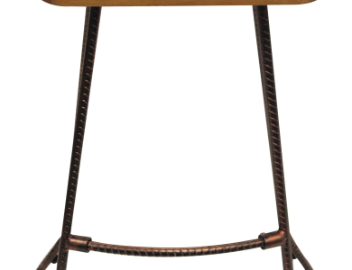 Iron Grove Wood and Rebar Stool