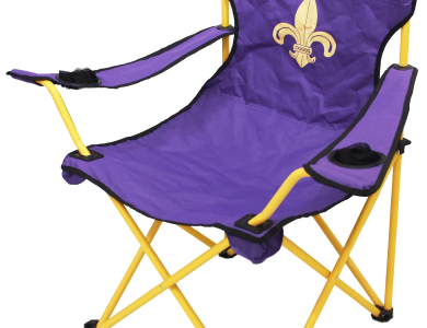 Purple Fleur de Lis Lawn Chair