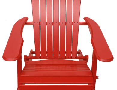 Red and White Folding Adirondack Chair