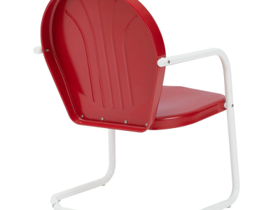 Red Retro Metal Chair