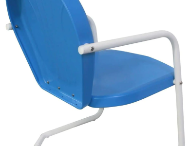 Retro Metal Chair Azure