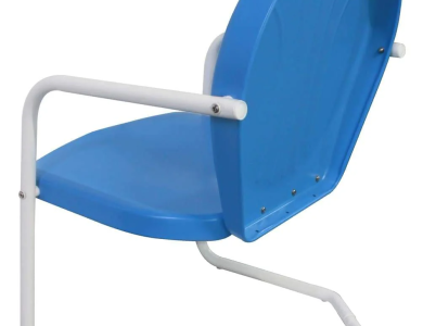 Retro Metal Chair Azure