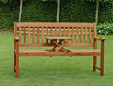 Sequoia Bench with Lift-Up Tray