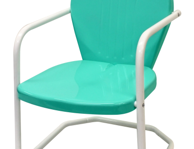 Teal Retro Metal Chair