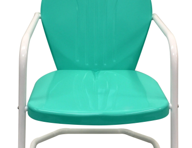 Teal Retro Metal Chair
