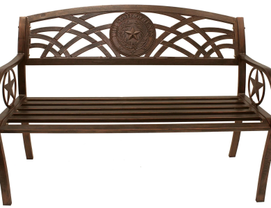 Texas State Seal Garden Bench
