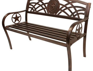 Texas State Seal Garden Bench