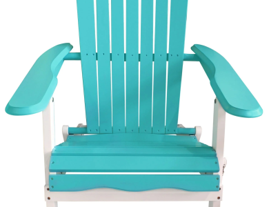 Turquoise and White Folding Adirondack Chair