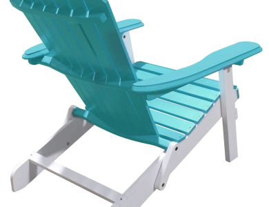 Turquoise and White Folding Adirondack Chair
