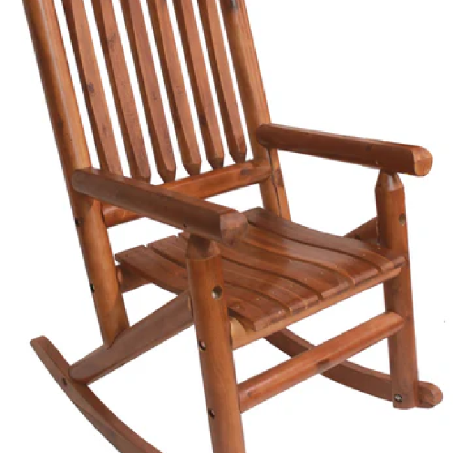 Amber-Log Porch Rocker