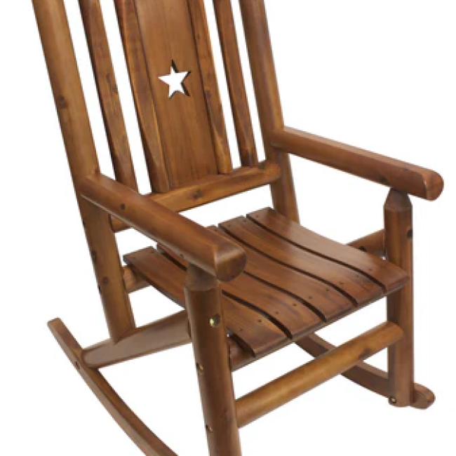 Amber-Log Star Porch Rocker