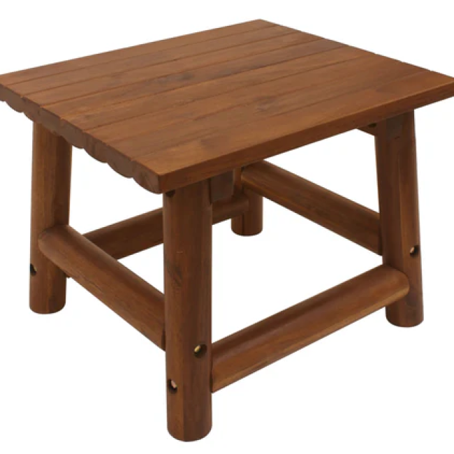 Amber-Log End Table