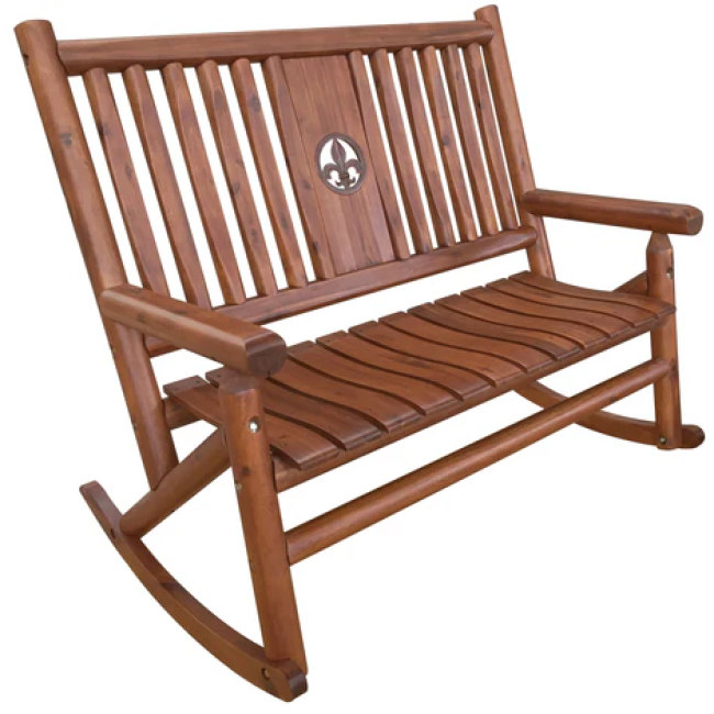 Amber-Log Fleur-de-lis Medallion Double Rocker - For Pickup ONLY (Excluding Wholesale Orders)