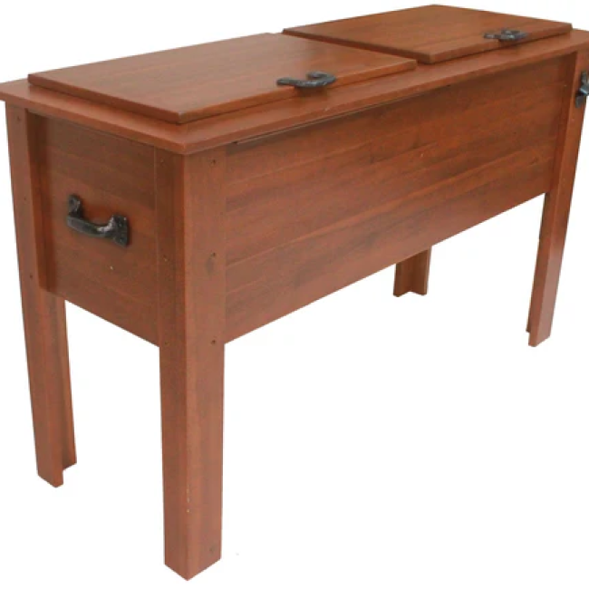 Amber-Log Wooden Cooler - 112 qt. - For Pickup ONLY (Excluding Wholesale Orders)