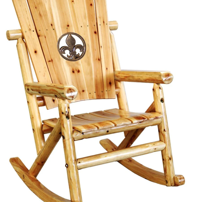 Aspen Fleur-de-lis Medallion Rocker