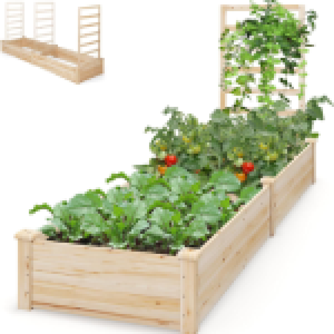Outdoor Elevated Flower Pots Planting Box 