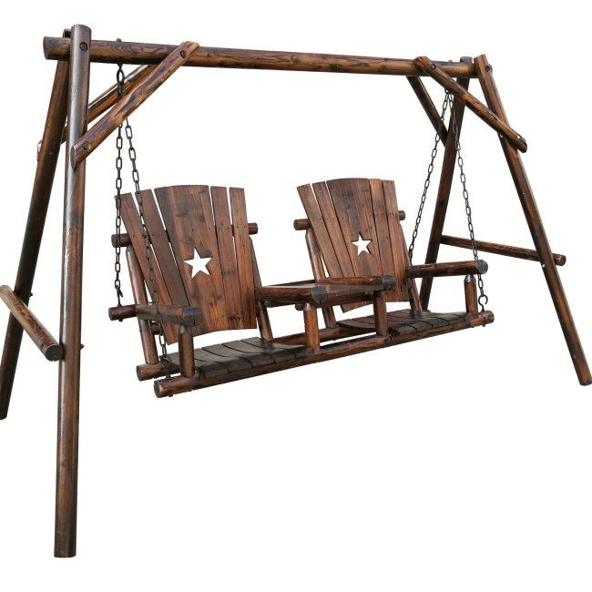 Char-Log Double Swing with Tray - For Pickup ONLY (Excluding Wholesale Orders)