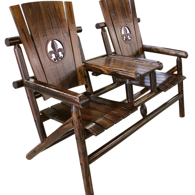 Char-Log FDL Medallion Double Chair with Tray - For Pickup ONLY (Excluding Wholesale Orders)