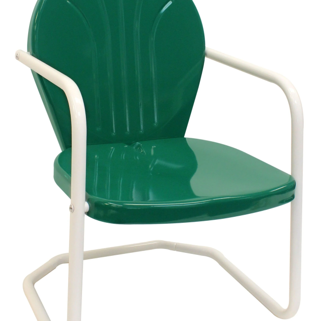 Dark Green Retro Metal Chair