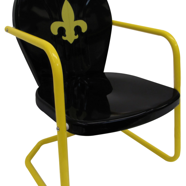 Fleur-de-lis Retro Metal Chair