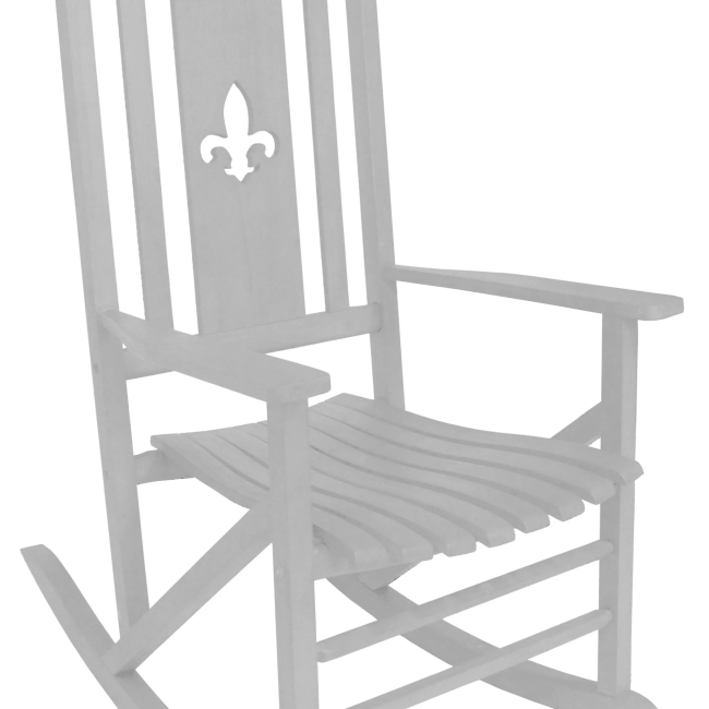 Heartland White Fleur de Lis Classic Rocker
