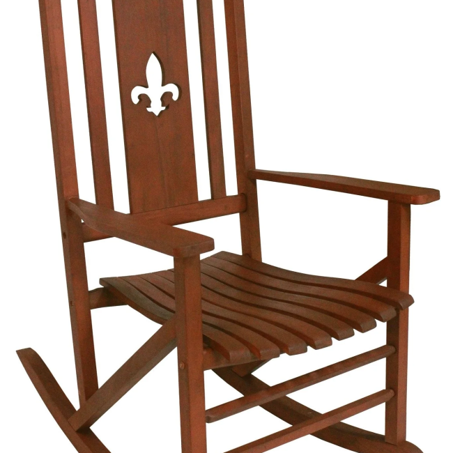 Heartland Natural Fleur de Lis Classic Porch Rocker