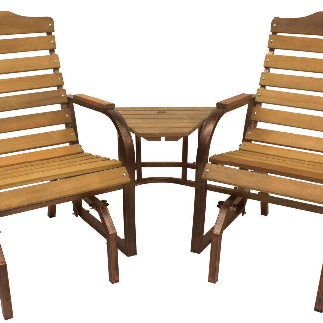 Iron Grove Fleur-de-lis Tête-à-tête Glider - For Pickup ONLY (Excluding Wholesale Orders)