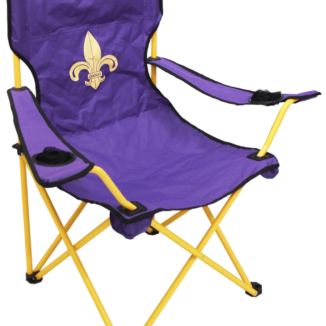 Purple Fleur de Lis Lawn Chair