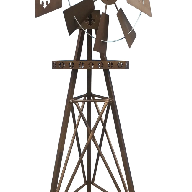 Rustic Fleur-de-lis Windmill - For Pickup ONLY (Excluding Wholesale Orders)
