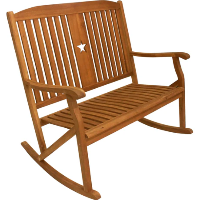 Sequoia Bench Rocker w Star