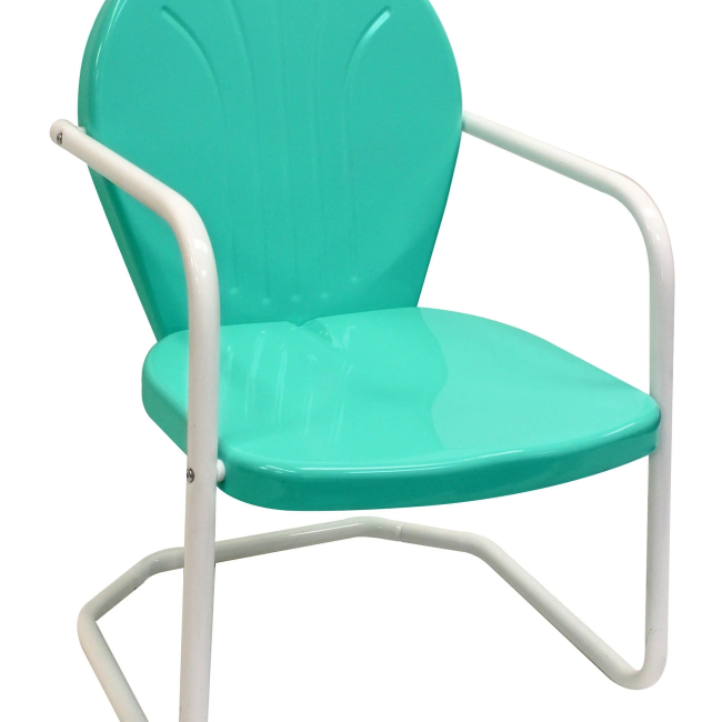 Teal Retro Metal Chair