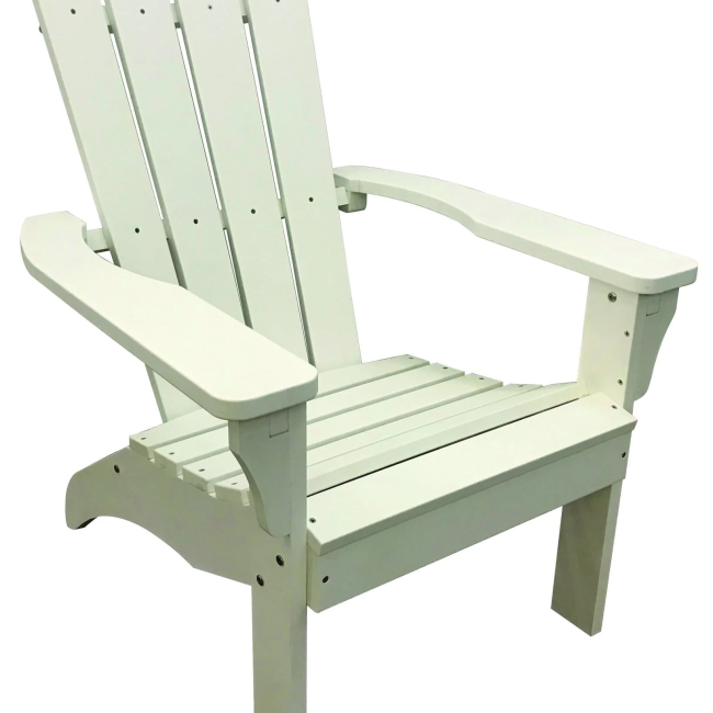 White Poly Resin Adirondack Chair