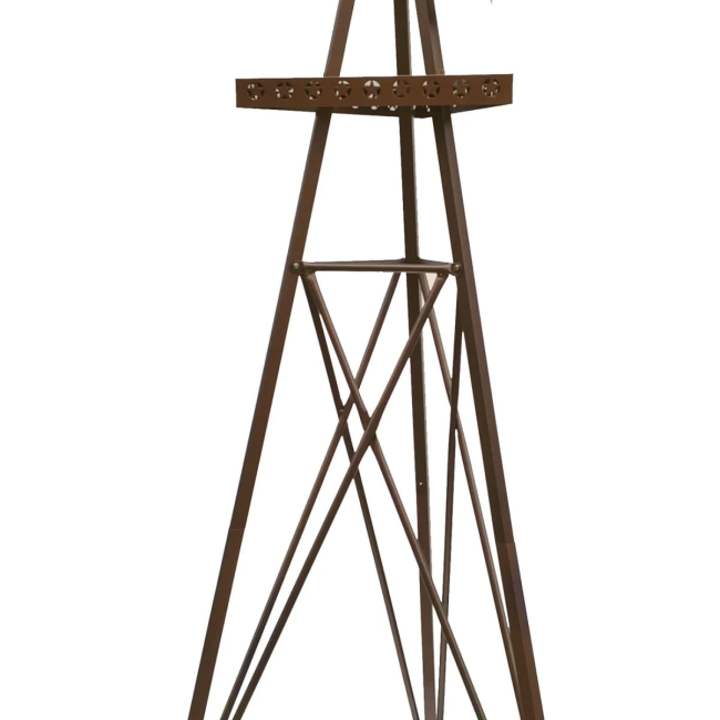 Windmill with Hanging Plant Hook and Planter Basket - For Pickup ONLY (Excluding Wholesale Orders)