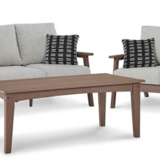 Emmeline Outdoor Sofa and Loveseat with Coffee Table