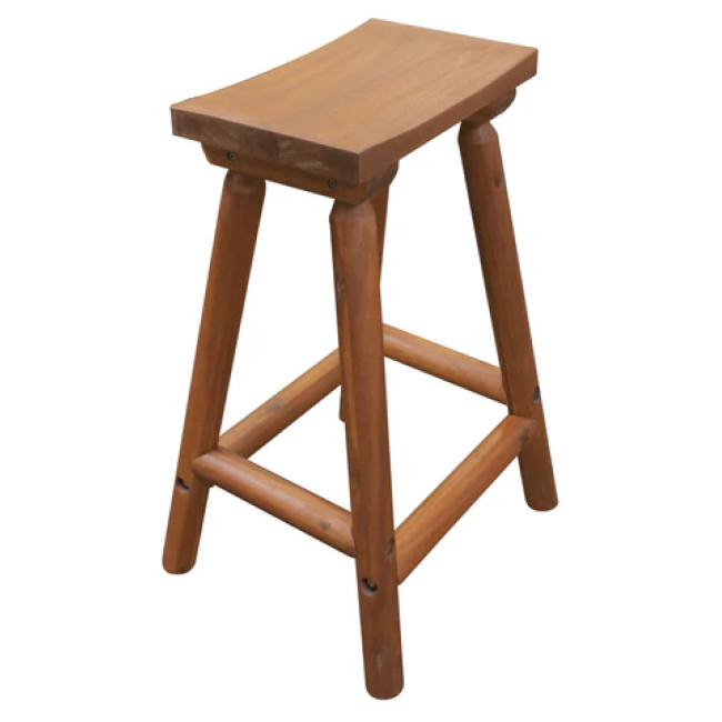 Amber-Log Saddle Stool