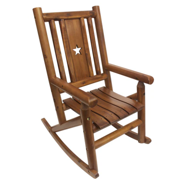 Amber-Log Star Porch Rocker